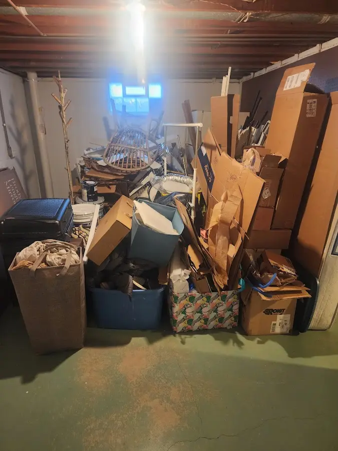 Roll-off dumpster container at job site for Cleanout Dumpster Rental in Thompson's Station